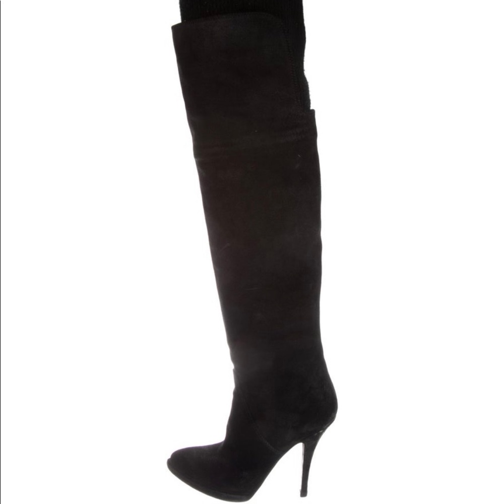 Givenchy black over the knee heel boots